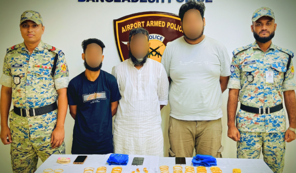শাহজালাল বিমানবন্দরে কোটি টাকার স্বর্ণ উদ্ধার, আটক ৩ Imeges10000 14